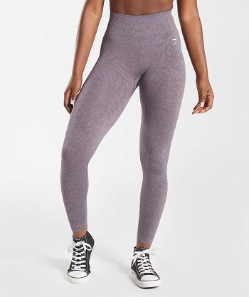 Dámské Legíny Gymshark Adapt Animal Seamless Fialové | CZ 4105AHK